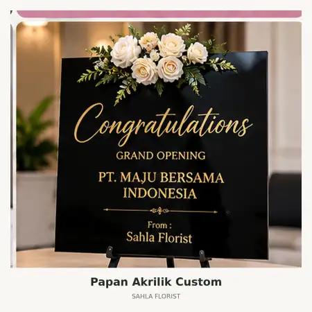 Papan Bunga Akrilik Sukabumi